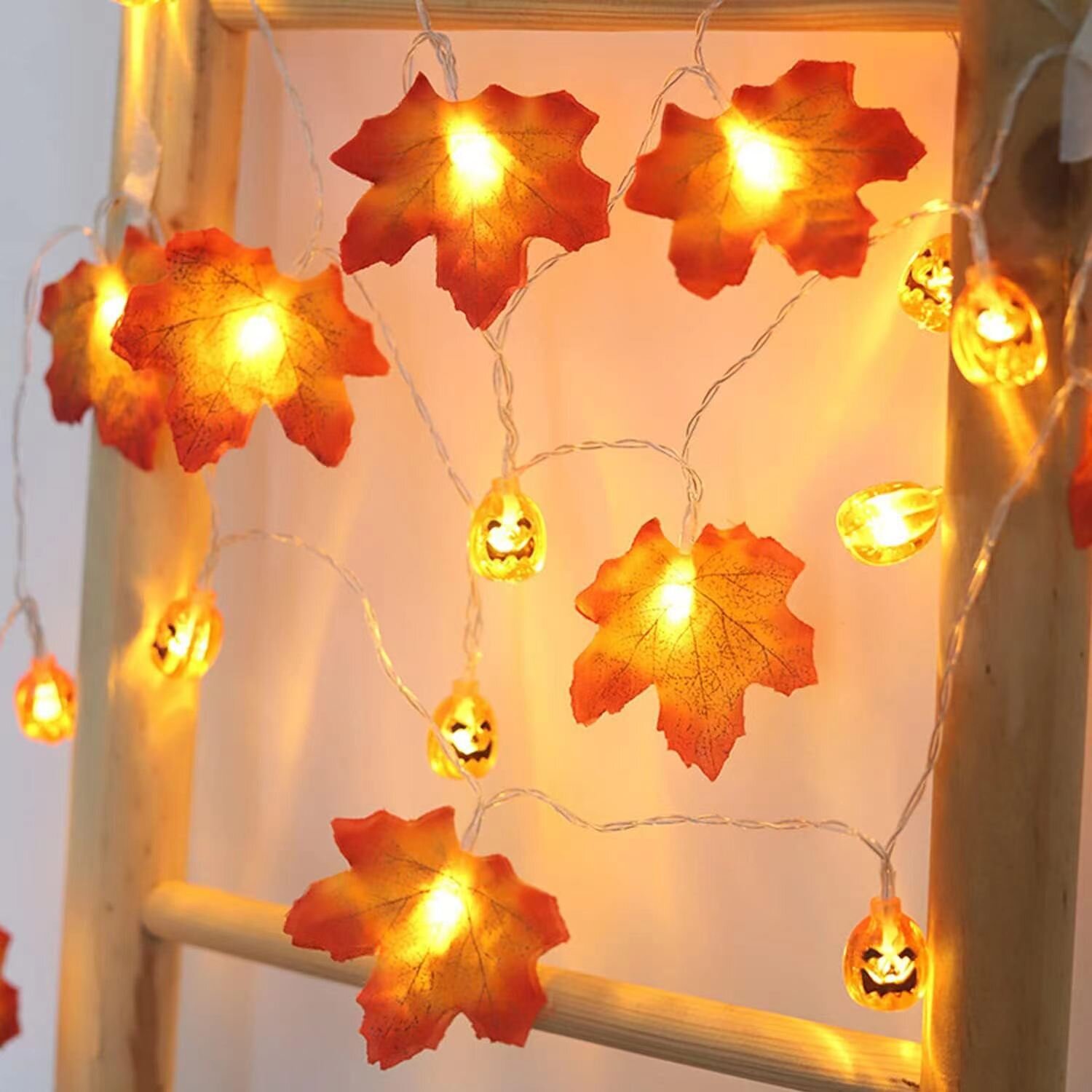 Halloween Led String Lights Orange - 1PC 59in/118in Halloween LED String Lights