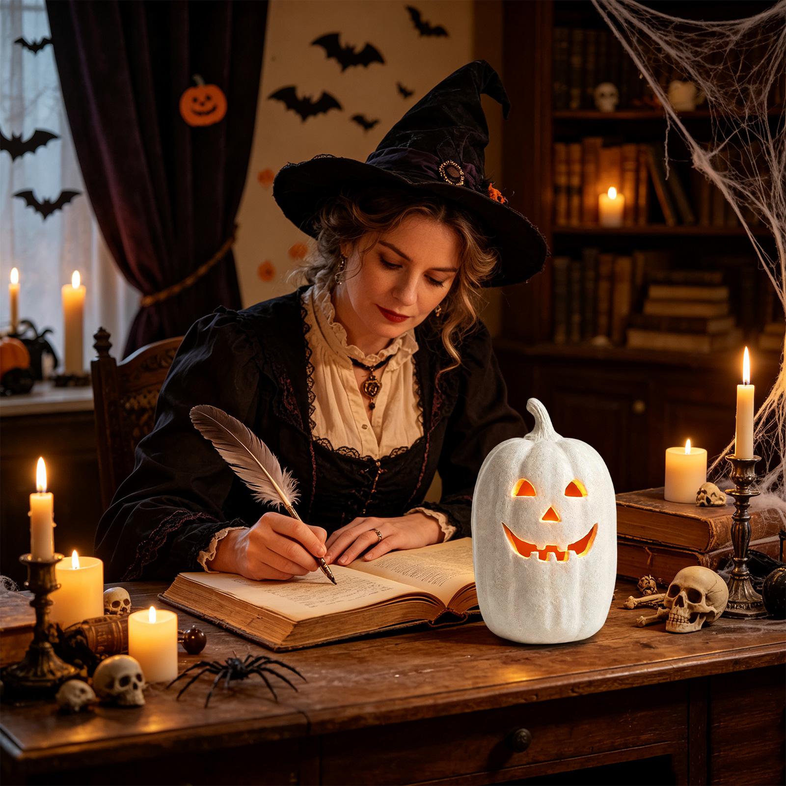 Pumpkin Lantern Halloween - Pumpkin Lanterns Decor Handmade Resin Decorative