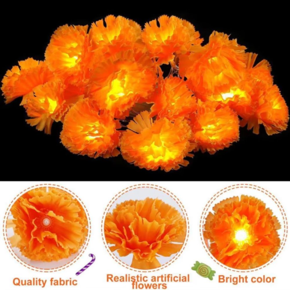Mexican Style Halloween Marigo - Halloween Led String Lights Orange ulasan dan harga