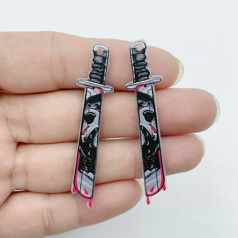 10 pieces of acrylic jewelry H - Halloween Party Supplies ulasan dan harga