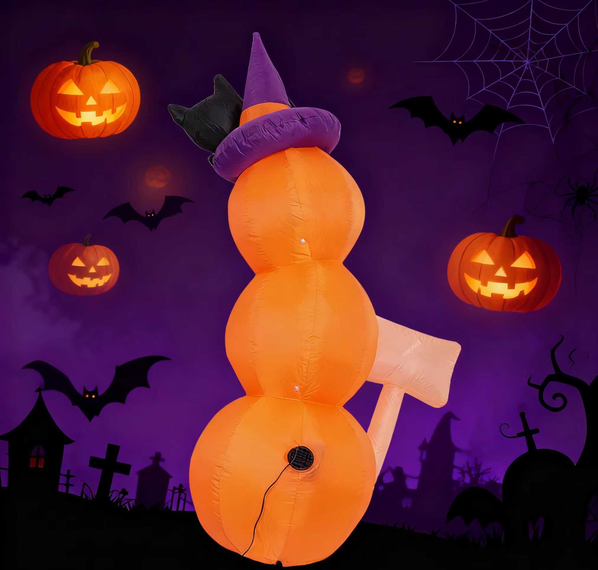 5.2ft / 1.6m Halloween Inflata - Halloween Pumpkin Decor Led ulasan dan harga