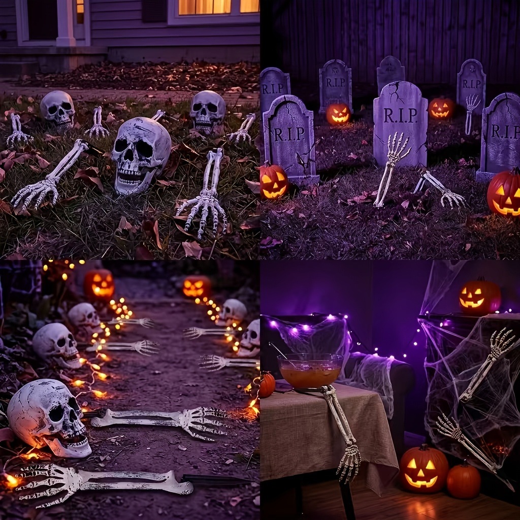 3PCS Halloween Yard Decor Set  - Halloween Skeleton Decoration ulasan dan harga