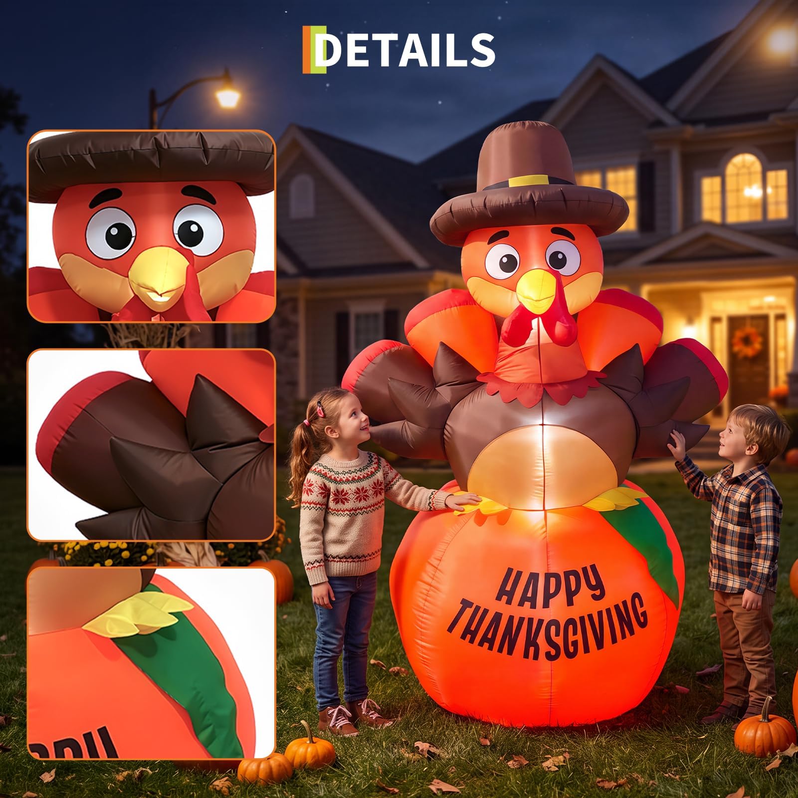 6 FT Halloween Inflatable Pump - Halloween Pumpkin Decor Led ulasan dan harga
