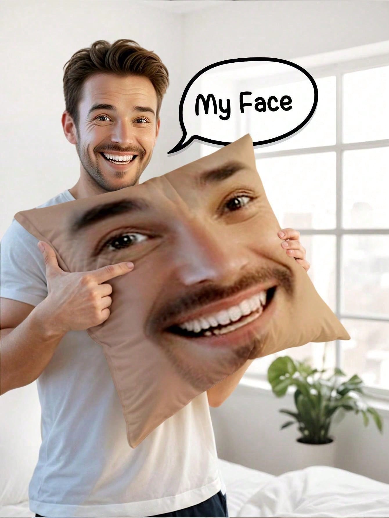 1pc Custom Face Square Pillow  - Halloween Party Supplies ulasan dan harga