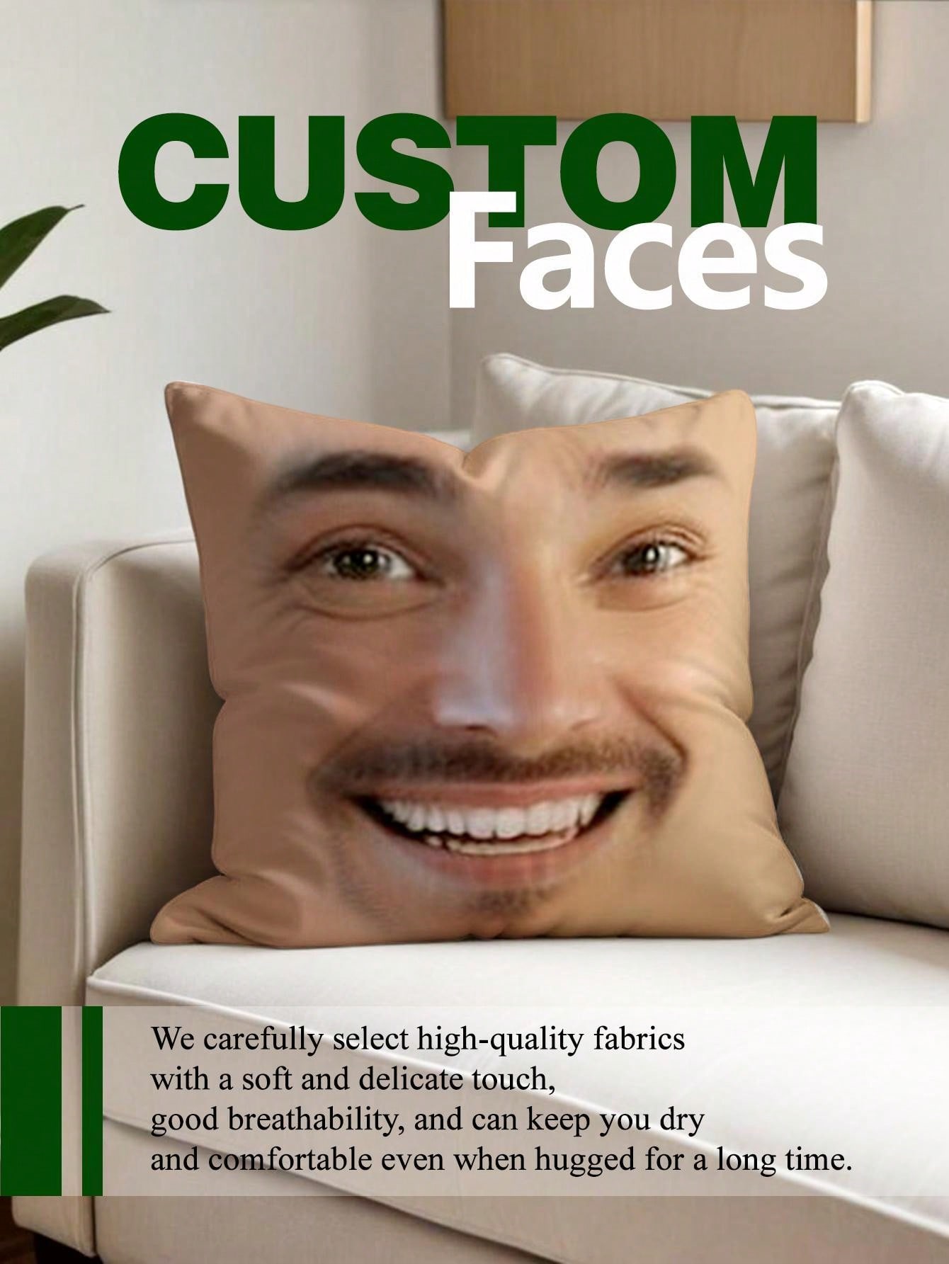 1pc Custom Face Square Pillow  - Halloween Party Supplies ulasan dan harga
