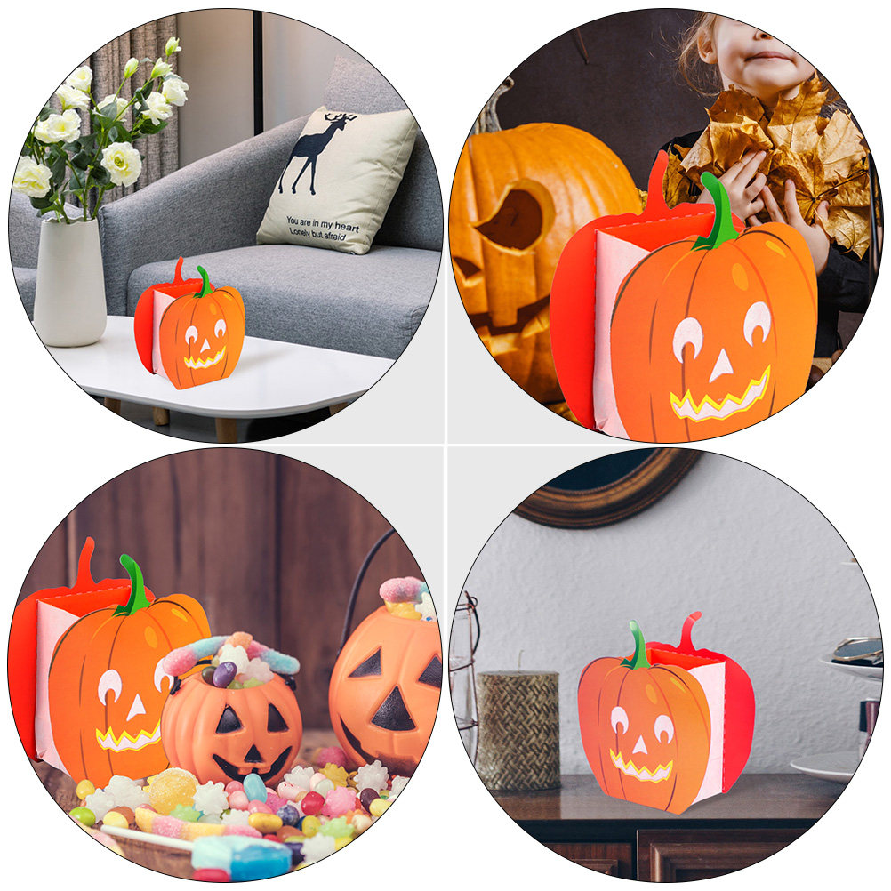 12Pcs Pumpkin Bags Hollow Out  - Pumpkin Lantern Halloween ulasan dan harga