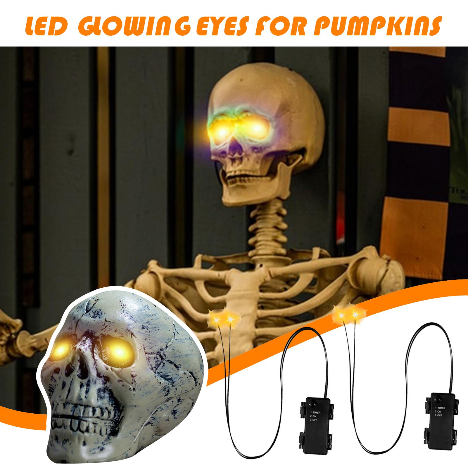 1PC Glowing Eyes Halloween Lig - Halloween Pumpkin Decor Led ulasan dan harga