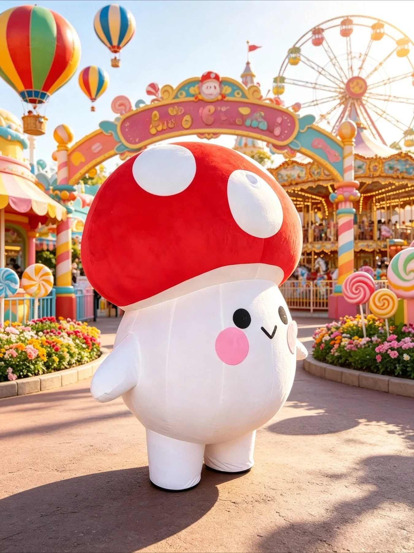 Cute Mushroom Inflatable Masco - Halloween Costume Adult ulasan dan harga