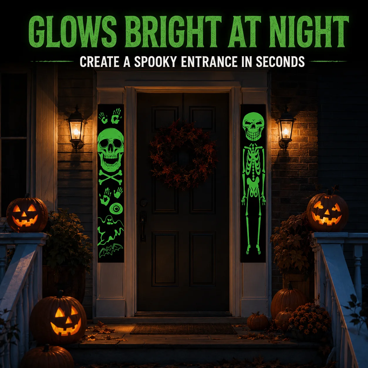 2PCS Glow in the Dark Hallowee - Halloween Skeleton Decoration ulasan dan harga