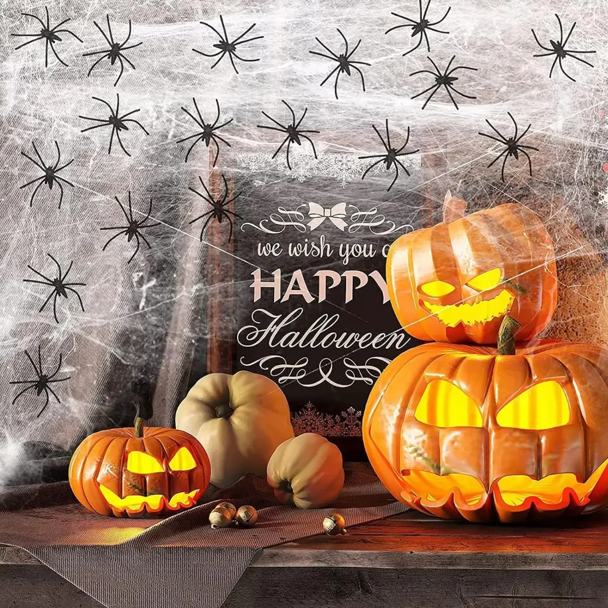 1-20PCS Halloween Decoration S - Spider Web Halloween Decoration ulasan dan harga