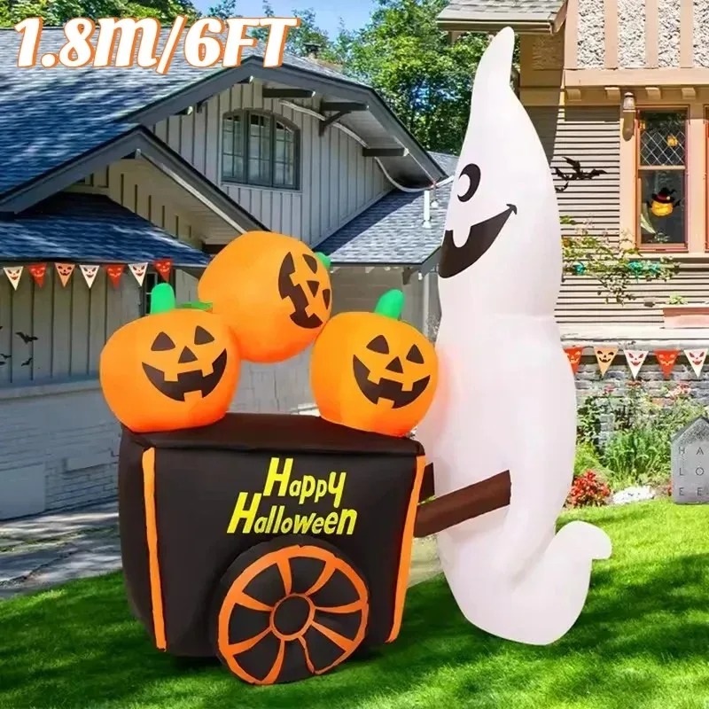 6FT Halloween Outdoor Holiday  - Halloween Pumpkin Decor Led ulasan dan harga