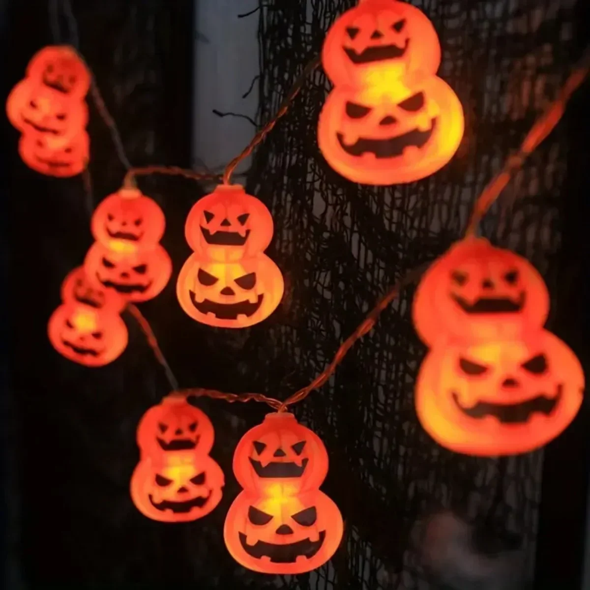 Jack O Lantern String Lights,  - Halloween Led String Lights Orange ulasan dan harga