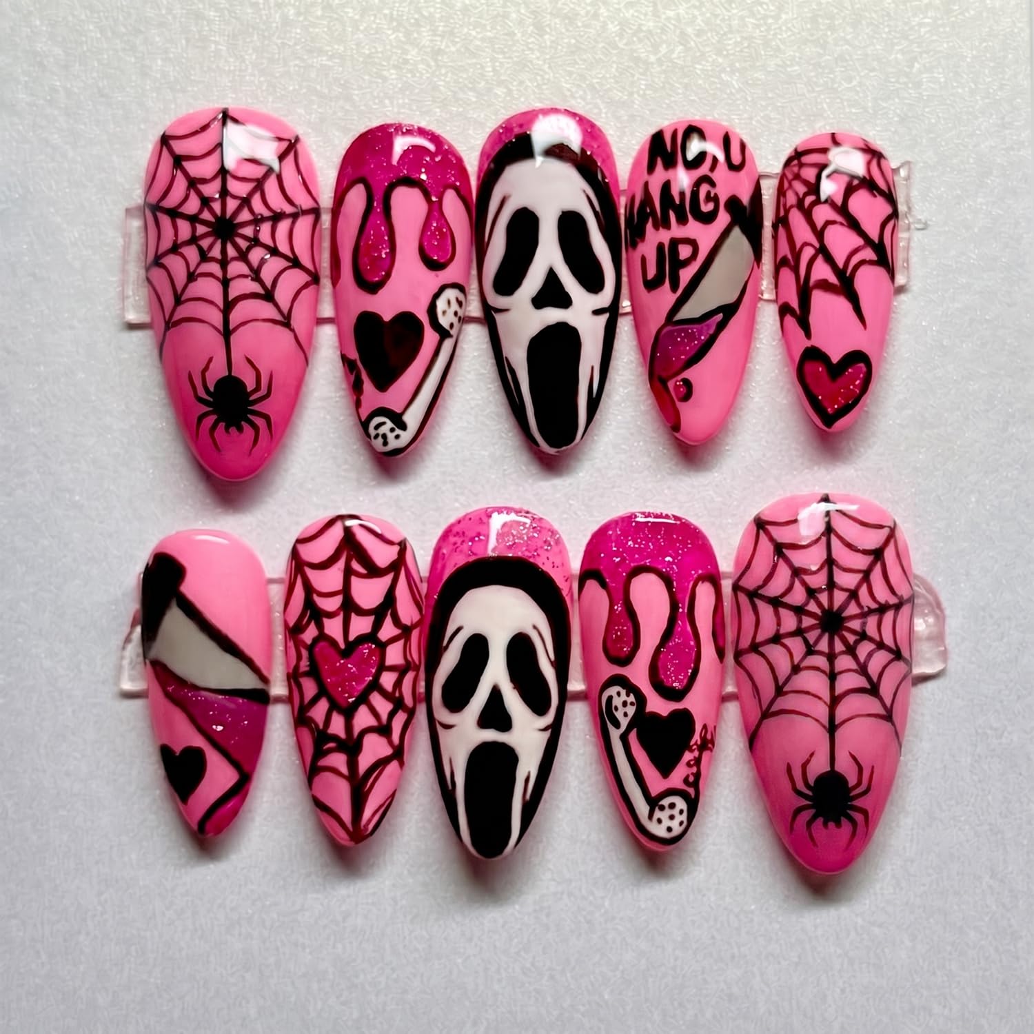 Halloween Press on Nails Hallo - Spider Web Halloween Decoration ulasan dan harga