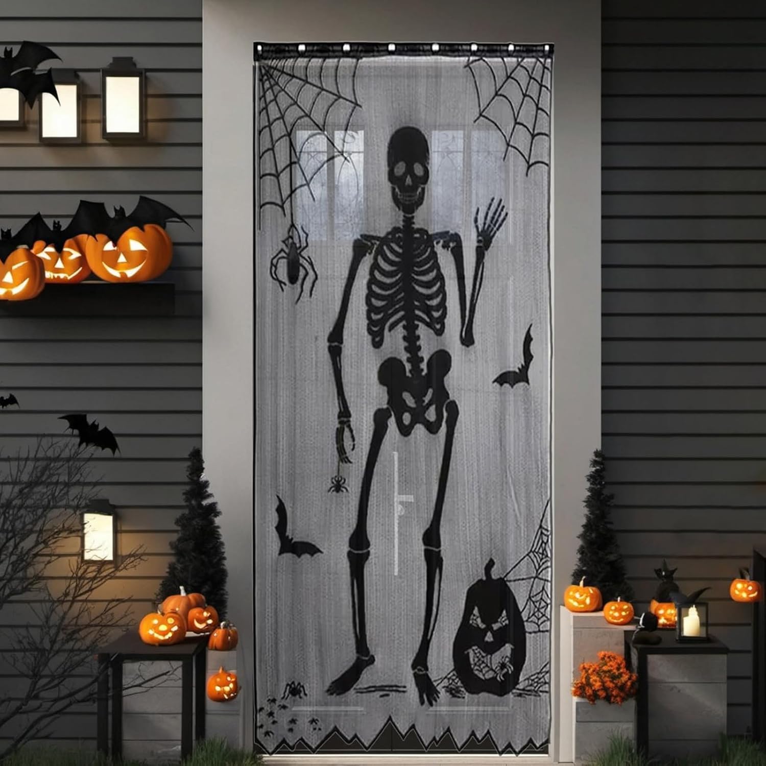 Halloween Skeleton Lace Door C - Halloween Skeleton Decoration ulasan dan harga