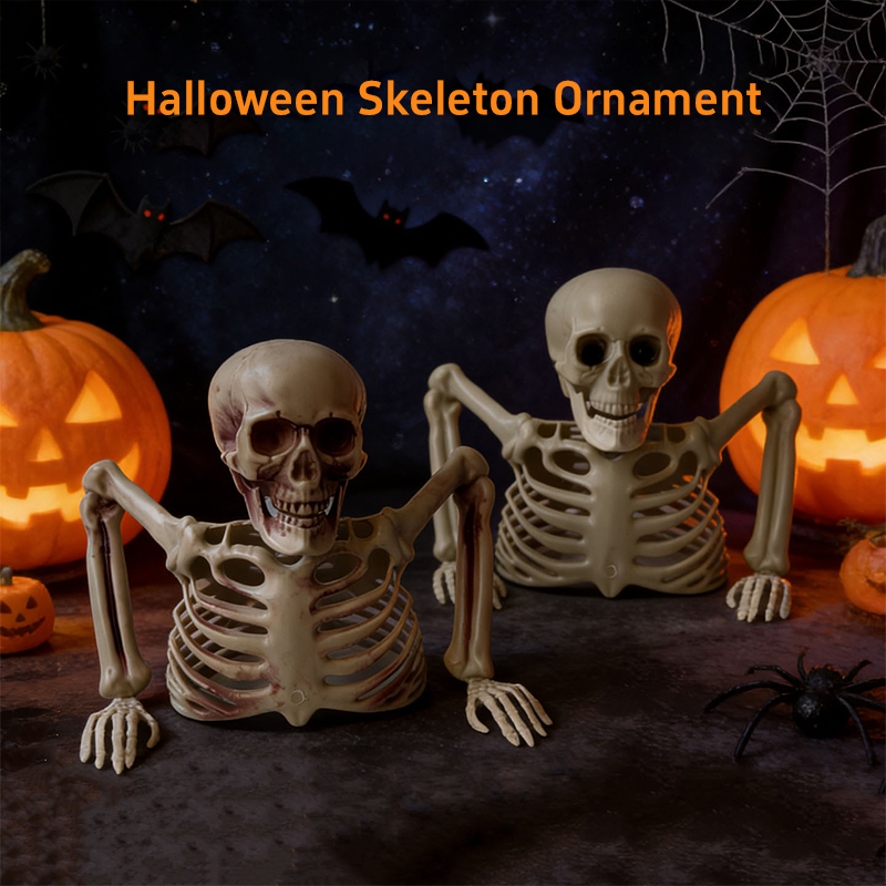 Horror Half Skeleton Skull Orn - Halloween Skeleton Decoration ulasan dan harga