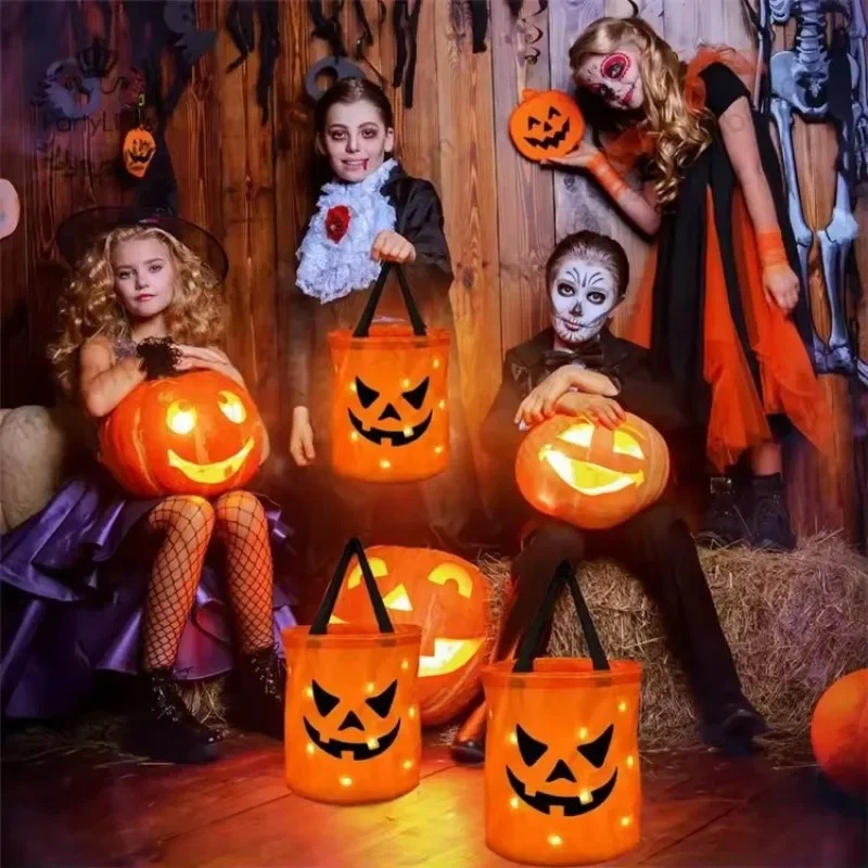 1-10PC LED Halloween Pumpkin B - Halloween Pumpkin Decor Led ulasan dan harga