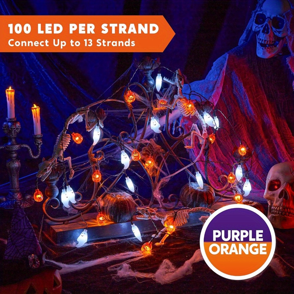 19.7FT 30pcs LED Battery Opera - Halloween Led String Lights Orange ulasan dan harga