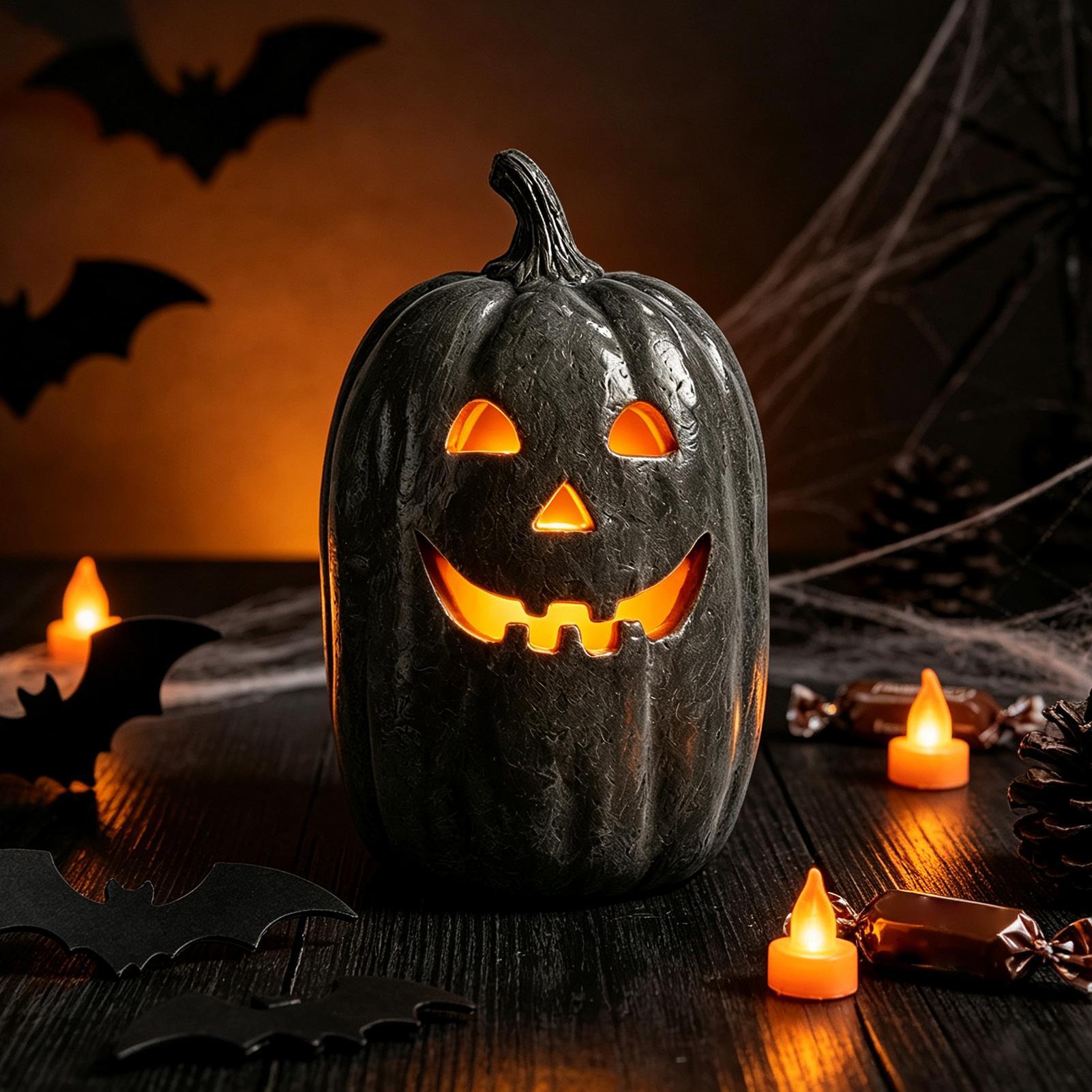Halloween Pumpkin Decor Resin  - Pumpkin Lantern Halloween ulasan dan harga